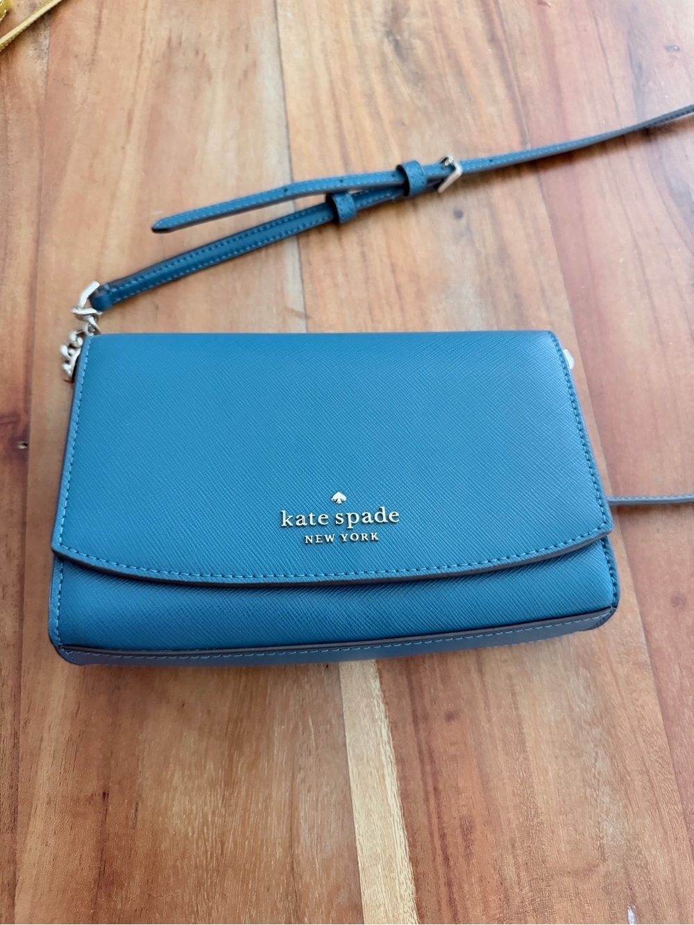 Kate Spade Teal Saffiano Leather Crossbody Bag